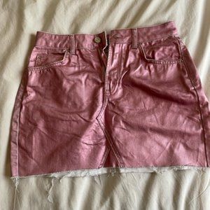 TopShop Metallic Mini Skirt